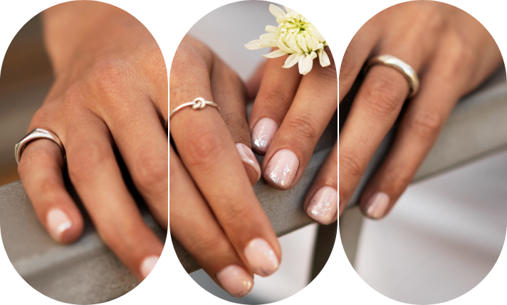 Professional nail technician working on client at Mango Nails & Spa